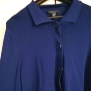 Blue Cable & Gauge snap button jacket